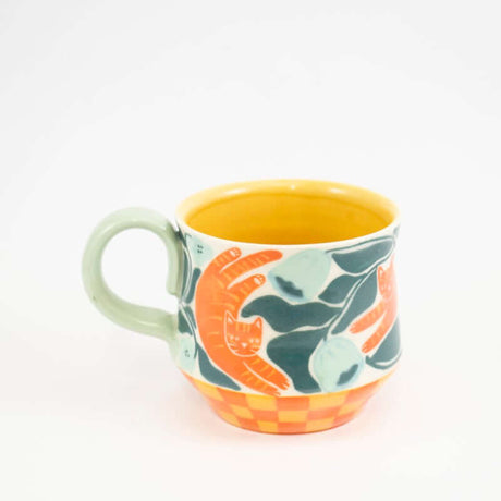 Floral Cats Mug #3