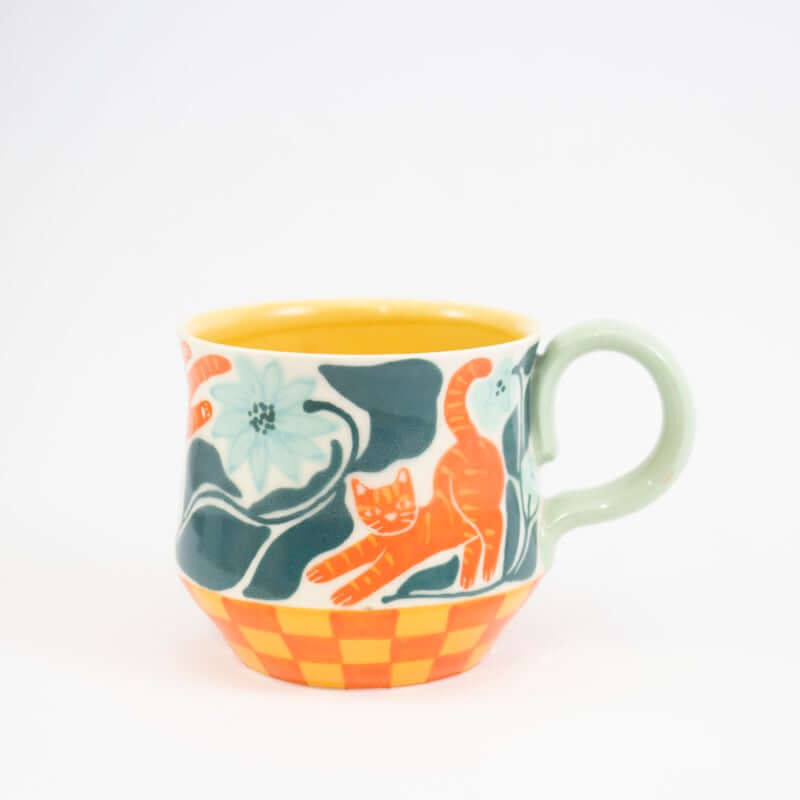 Floral Cats Mug #3