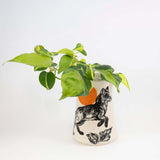 Large Fox & Sun Vase