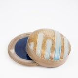 Blue Bars Butter Dish