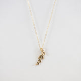 14K Gold Frond Charm
