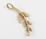 14K Gold Frond Charm