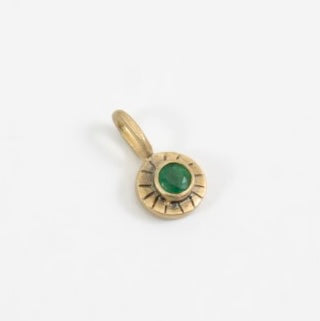 14k Gold Mini Faceted Gem