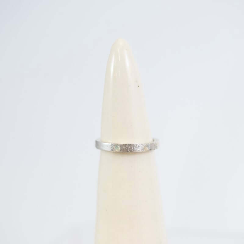 Ring Two Stars and a Wish with White Opals at PINCH