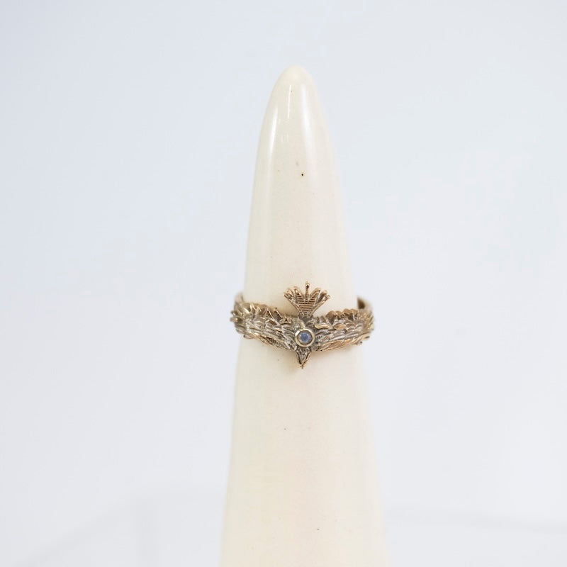 Freedom Ring in Bronze with White Opal