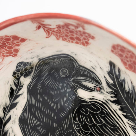 Red and Black Bird Bowl #2