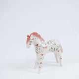 Horse with Pink Flowers Sculpture