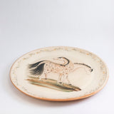 Large Round Platter with Two Horses