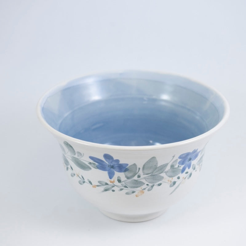 Deep Bowl with Blue Interior
