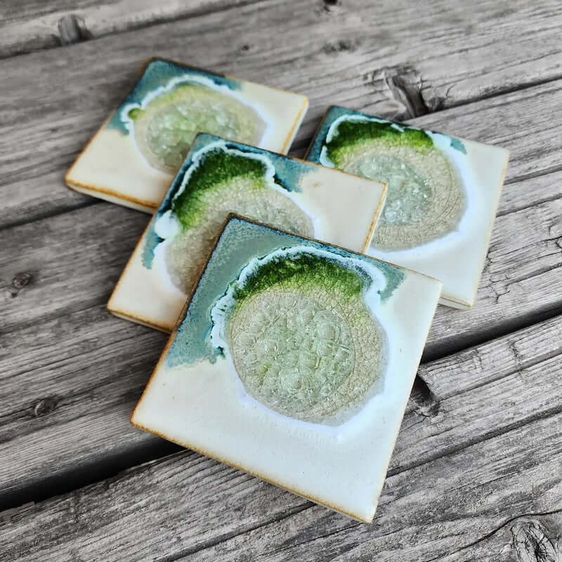 Fern Glaze Coaster with Glass at PINCH