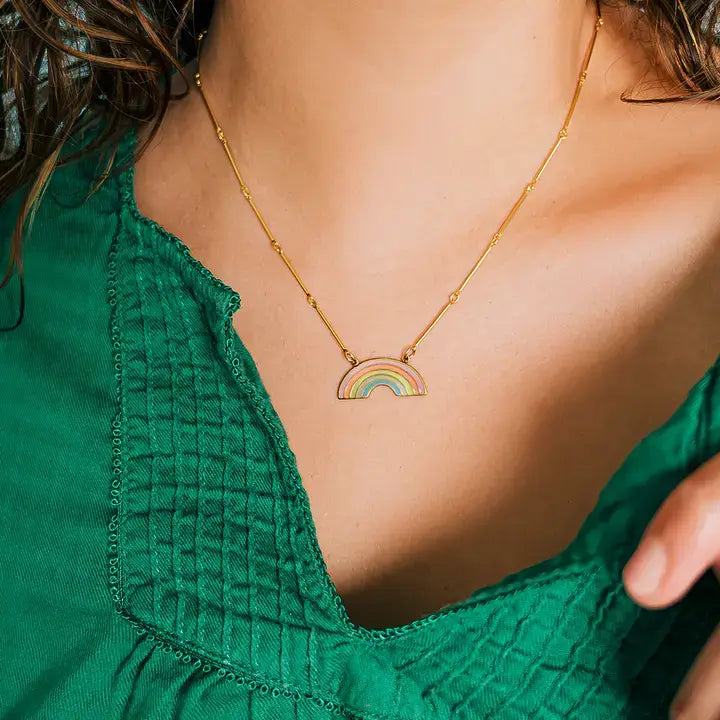 Rainbow Necklace from Ornamental Things at Pinch in Northampton, MA