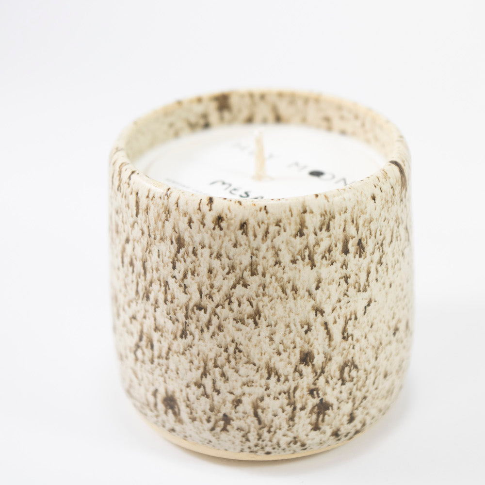 Pinon Soy Candle in Speckled Ceramic Jar 8.4 oz from Hey Moon Ceramics at Pinch in Northampton, MA