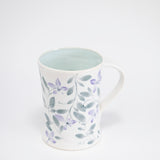 Mug with Hand-Painted Lavender Flowers