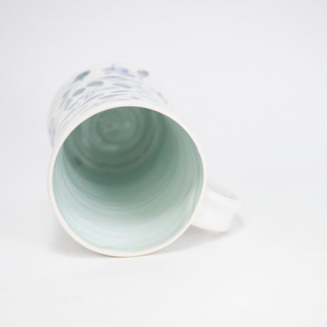 Mug with Hand-Painted Lavender Flowers