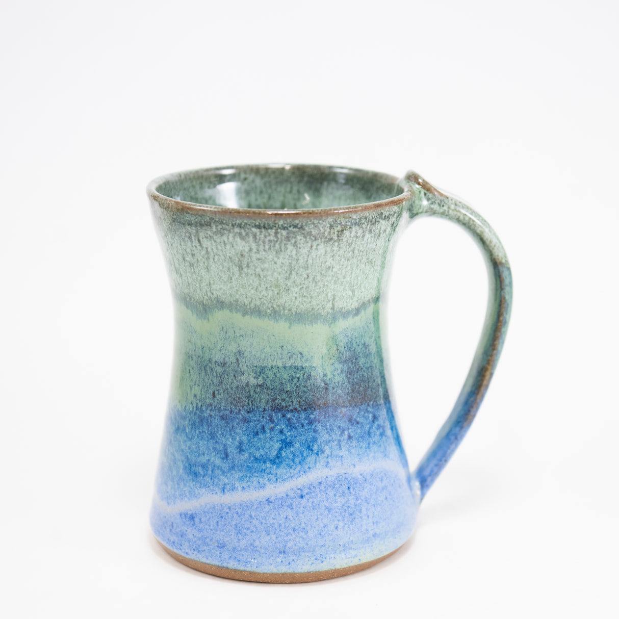Hourglass Mug with Thumb Rest in Lake