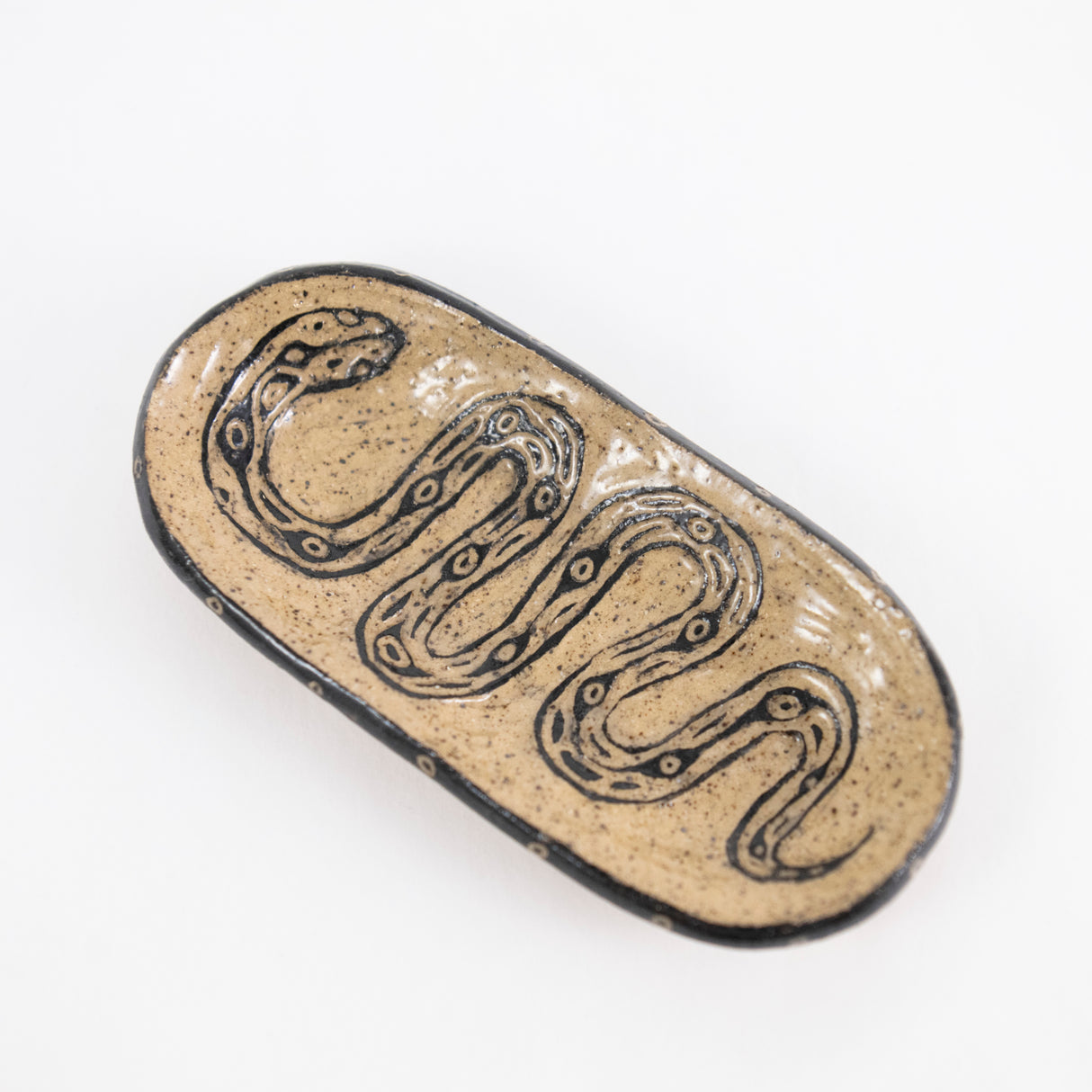 Small Sgraffito Snake Dish