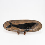 4" x 11" Sgraffito Whale Platter