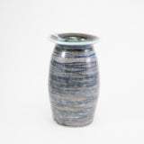 Blue Lined Porcelain 6.5" Vase by Michael McCarthy