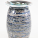 Blue Lined Porcelain 6.5" Vase by Michael McCarthy