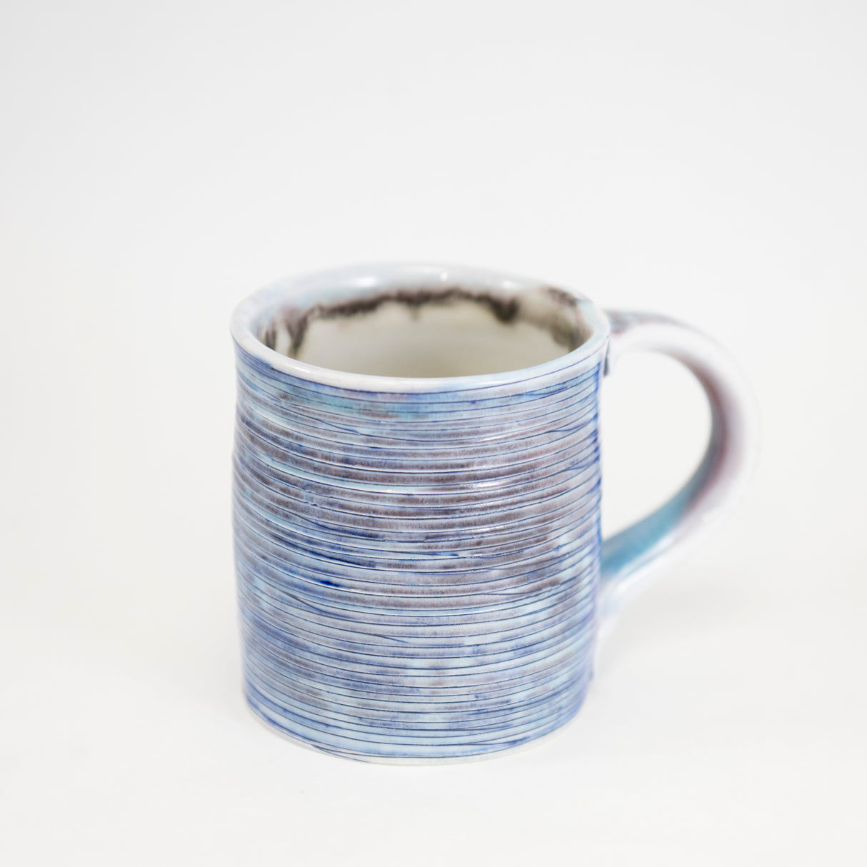 Small Mug with Blue Inlay & Banding by Michael McCarthy
