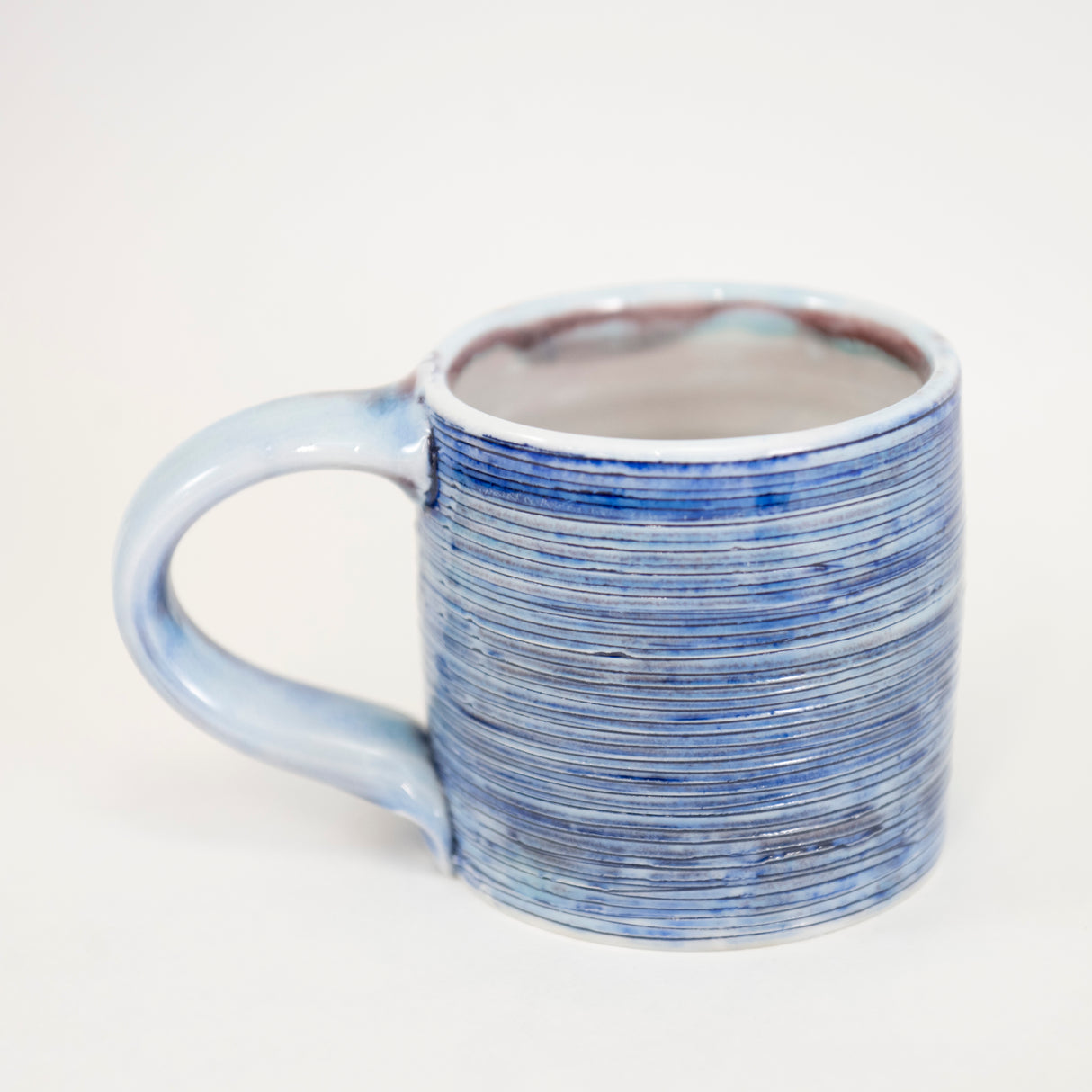 Small Mug with Blue Inlay & Banding by Michael McCarthy