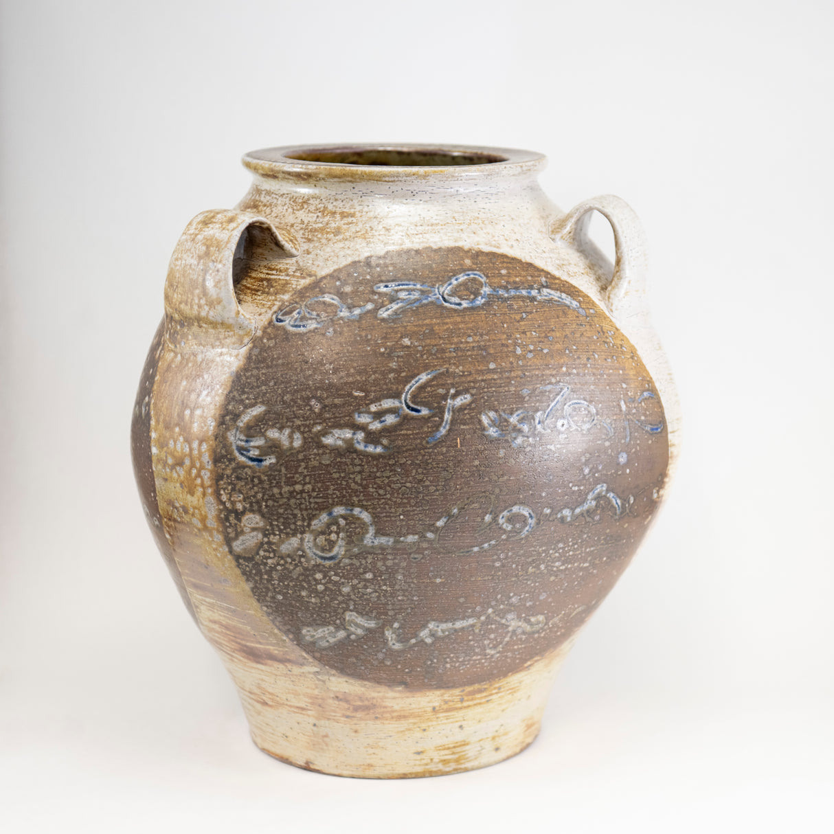 Very Large Brown Textured Vase by Mark Shapiro