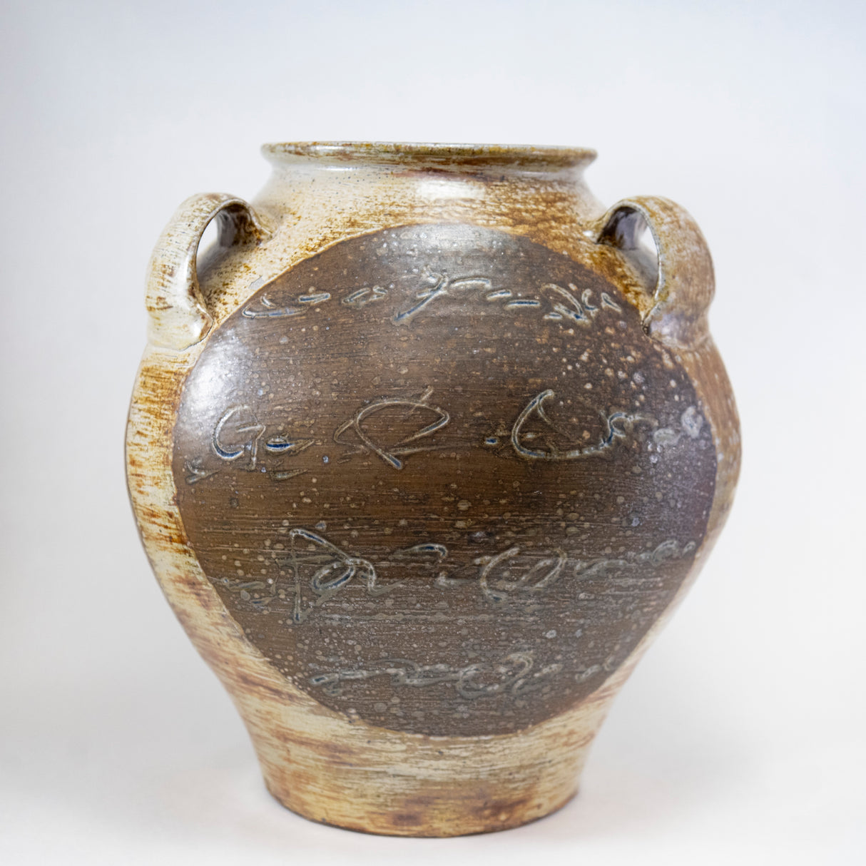 Very Large Brown Textured Vase by Mark Shapiro