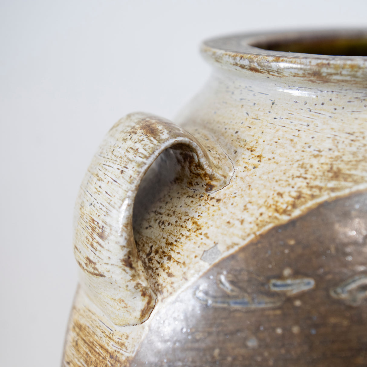 Very Large Brown Textured Vase by Mark Shapiro