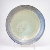 Platter with Green Interior and Wood Ash Speckles by Michael McCarthy 12.5"