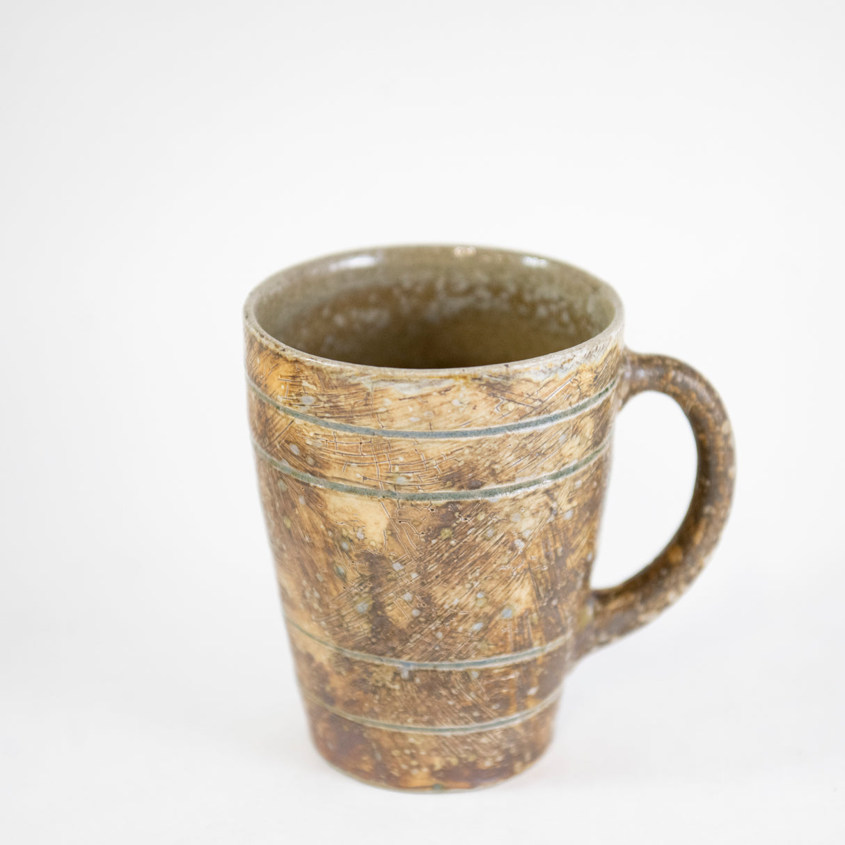 Burnished Brown Mug by Mark Shapiro