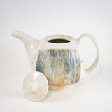 Teapot with Blue Stripes by Mark Shapiro