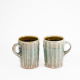 Green Mug with Vertical Stripes by Mark Shapiro