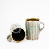 Green Mug with Vertical Stripes by Mark Shapiro