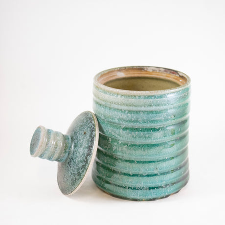Straight Green Small Canister by Maya Machin