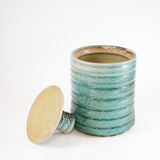 Straight Green Small Canister by Maya Machin