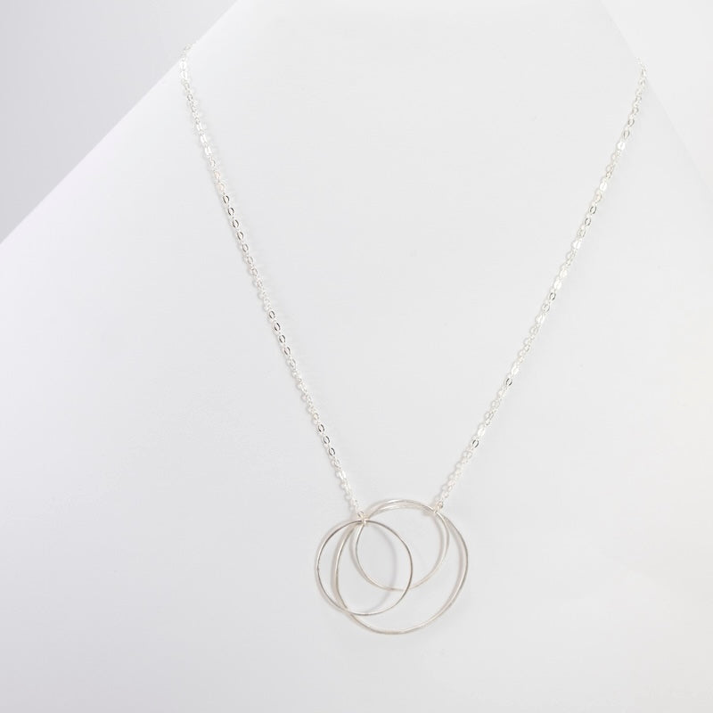 Vlora Diamond Double Open Circle Pendant Necklace VP60159 - Beré Jewelers