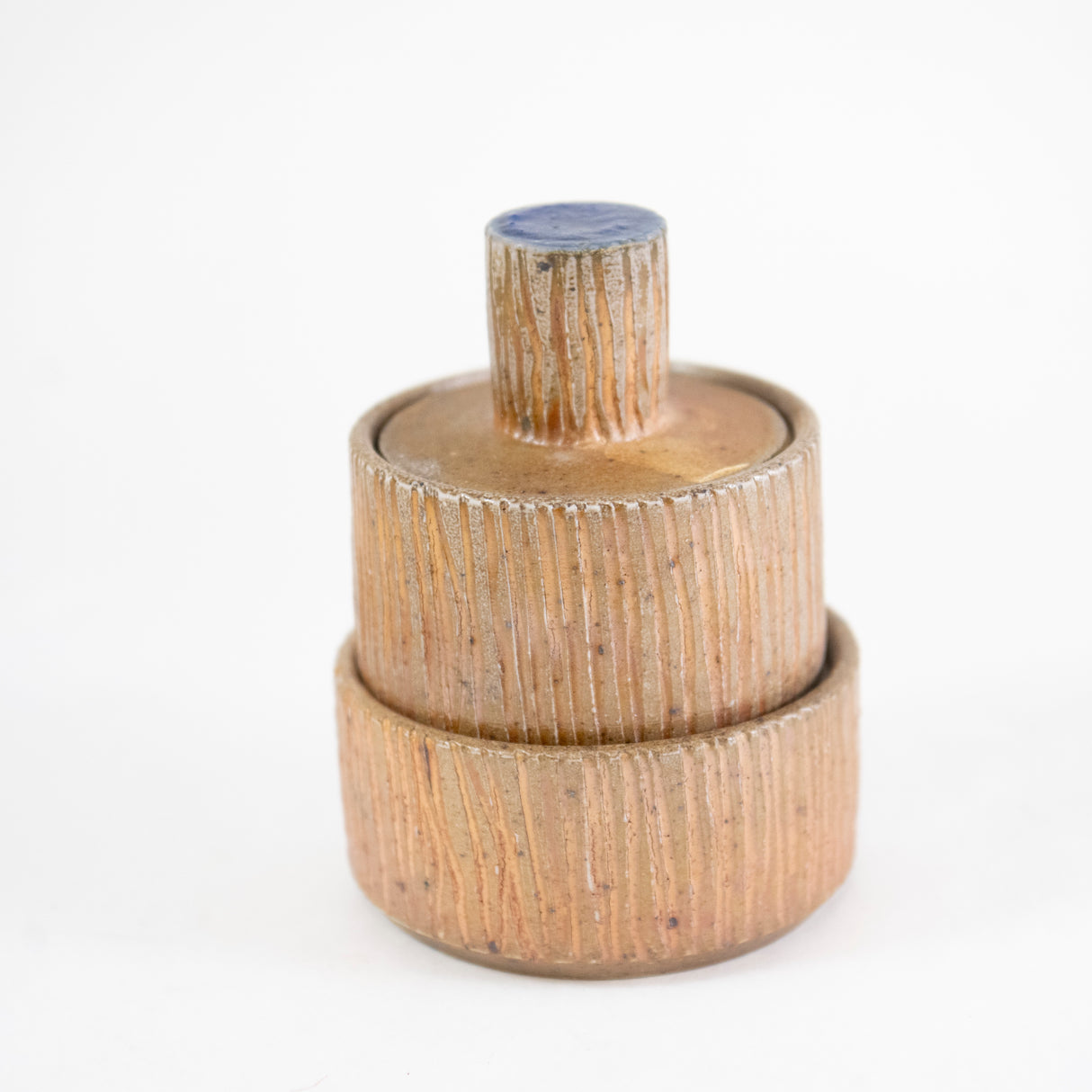 Small Stacking Canister Set in Ochre by Maya Machin