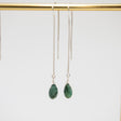 Sterling Silver Raw Emerald Earrings from bara boheme at Pinch in Northampton, MA