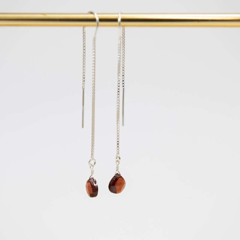 Sterling Silver Garnet Earrings at PINCH