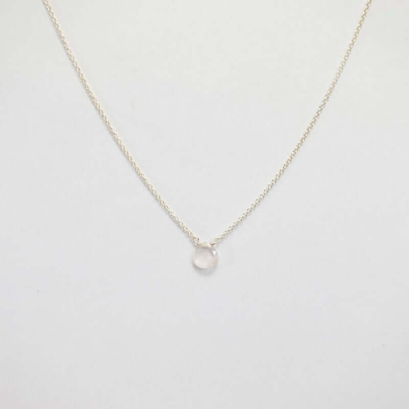 Sterling Silver Rose Quartz Necklace at PINCH