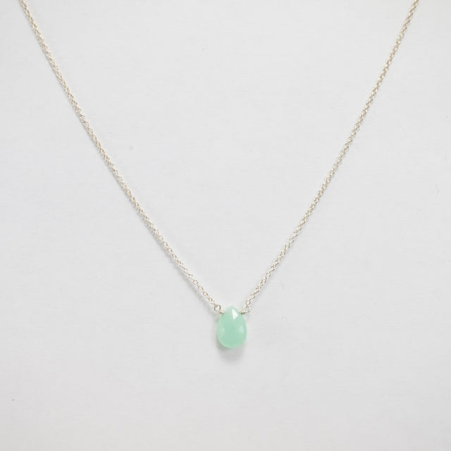 Sterling Silver Chrysoprase Necklace from bara boheme at Pinch in Northampton, MA