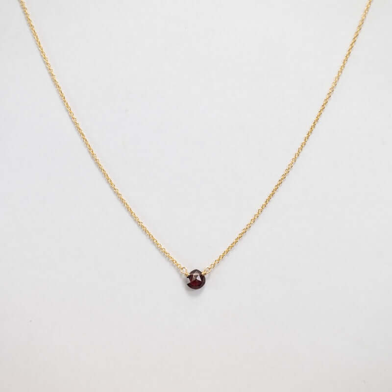 Gold Fill Garnet Necklace at PINCH