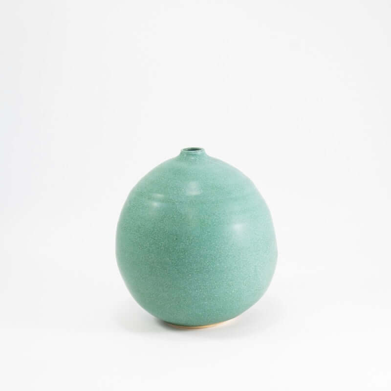 Weathered Green Small Round Vase