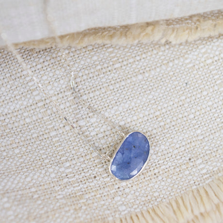 Tanzanite Embossed Necklace