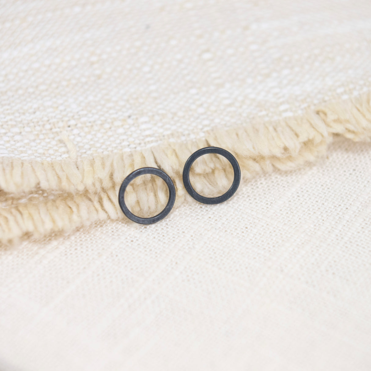 Oxidized Circle Studs