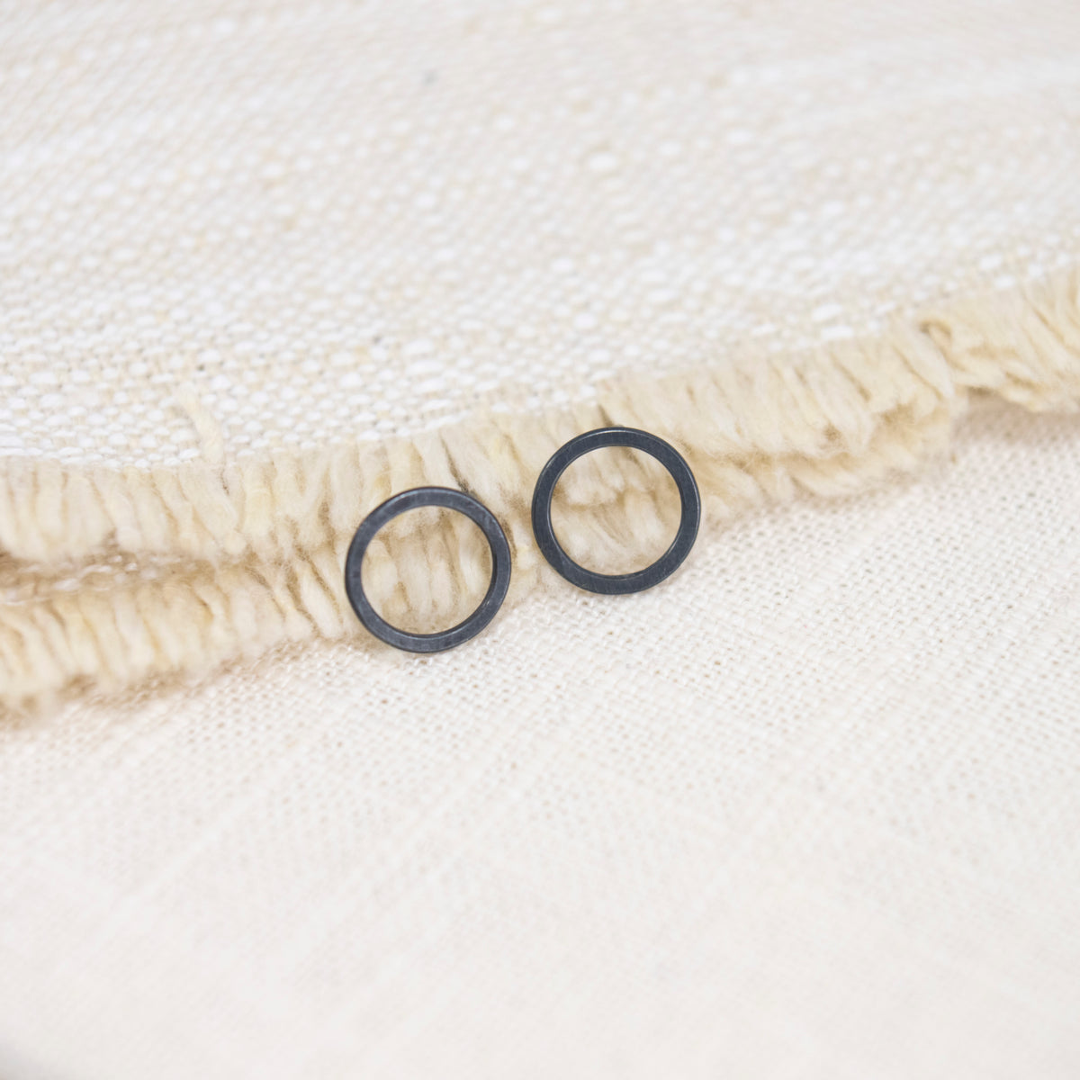 Oxidized Circle Studs