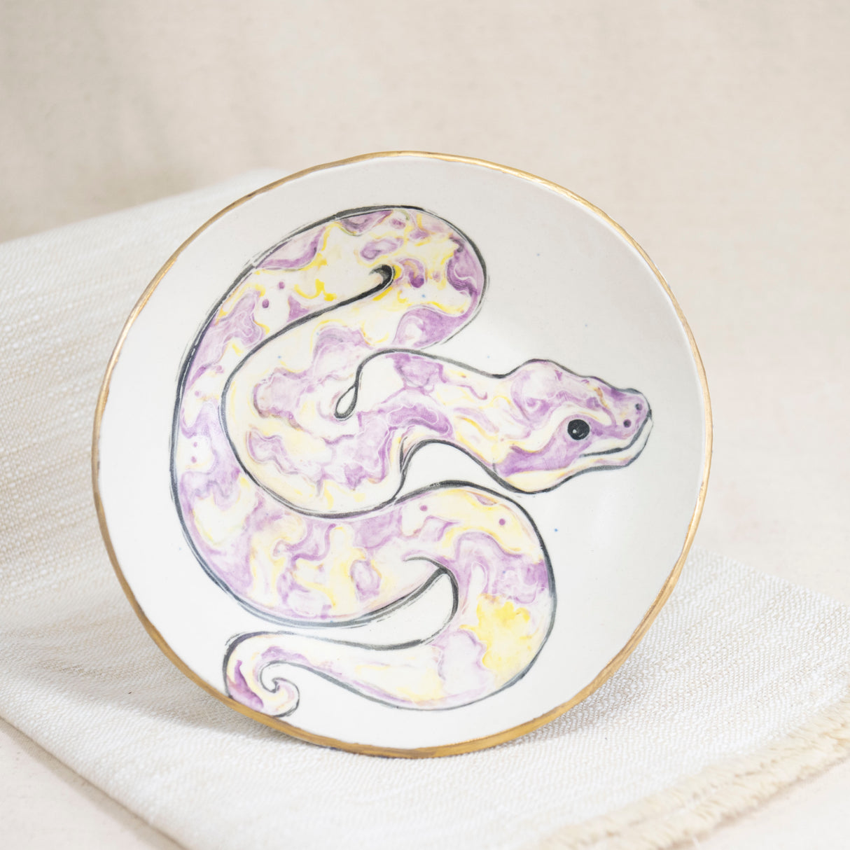 Lavender Kingsnake Bowl/Plate