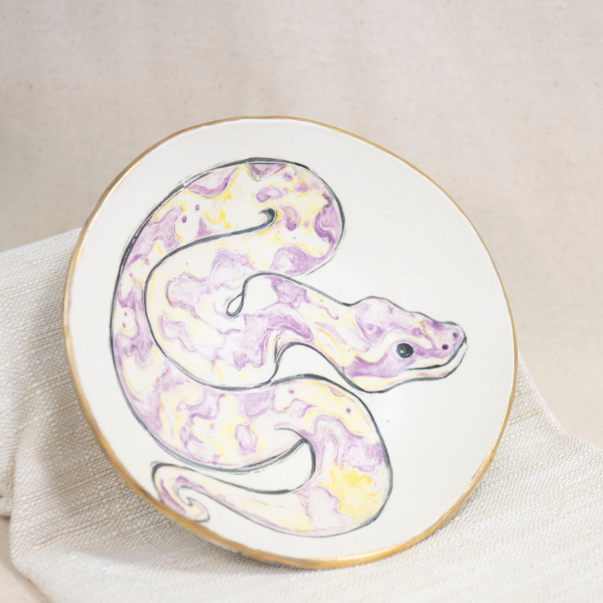 Lavender Kingsnake Bowl/Plate