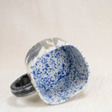 Triple Pups Mug with Blue Speckled Interior