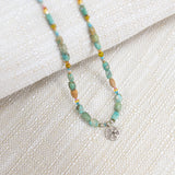 Turquoise, Apatite, Vintage Trade Beads Necklace